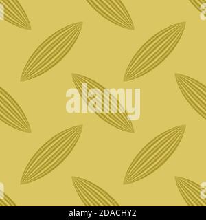 Rope Seamless Pattern with Knots on Yellow Backround Stock Vector