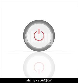The Off buttons are enclosed in red, The On buttons are enclosed Stock Vector