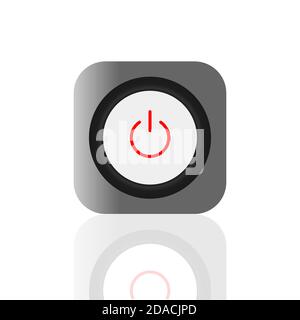 The Off buttons are enclosed in red, The On buttons are enclosed Stock Vector