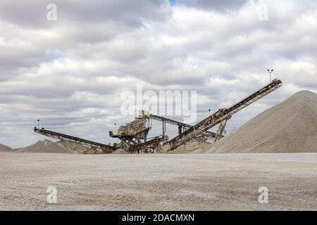 Limestone Quarry, Indiana, USA, by James D Coppinger/Dembinsky Photo Assoc Stock Photo