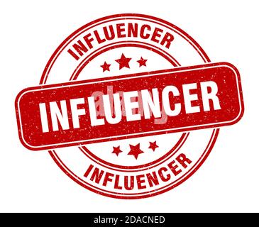 influencer stamp. influencer sign. round grunge label Stock Vector