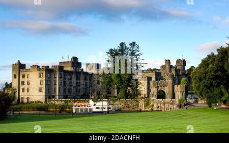 Ashford Castle on the shore of Lough Corrib near Cong in County Mayo, Ireland Stock Photo