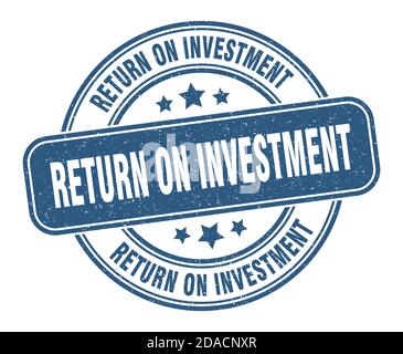 return on investment stamp. return on investment sign. round grunge label Stock Vector