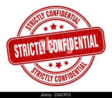 strictly confidential stamp. strictly confidential sign. round grunge label Stock Vector