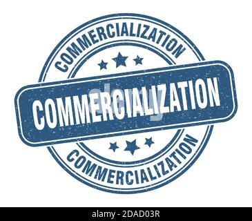 commercialization stamp. commercialization sign. round grunge label Stock Vector