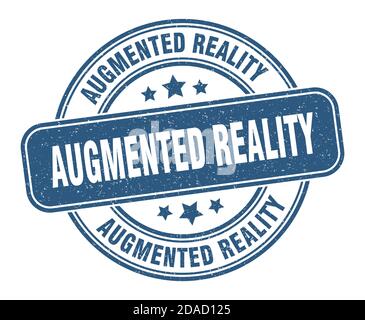 augmented reality stamp. augmented reality sign. round grunge label Stock Vector