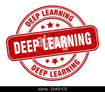 deep learning stamp. deep learning vintage red label. Sign Stock Vector ...