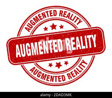 augmented reality stamp. augmented reality sign. round grunge label Stock Vector