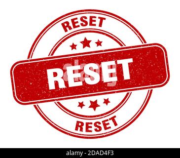 reset stamp. reset sign. round grunge label Stock Vector