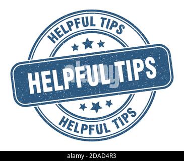 helpful tips stamp. helpful tips sign. round grunge label Stock Vector