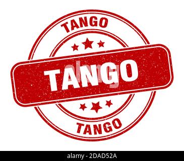 tango stamp. tango sign. round grunge label Stock Vector