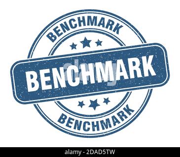 benchmark stamp. benchmark sign. round grunge label Stock Vector