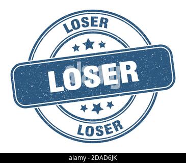 loser stamp. loser sign. round grunge label Stock Vector