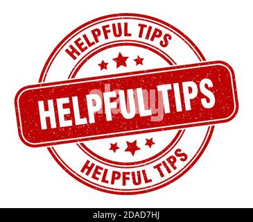 helpful tips stamp. helpful tips sign. round grunge label Stock Vector