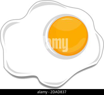 EGG SUNNY SIDE UP VECTOR DESIGN, FRIED EGG FOR BREAKFAST VECTOR DESIGN Stock Vector