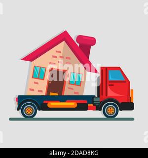 moving home truck concept symbol vector illustration Stock Vector