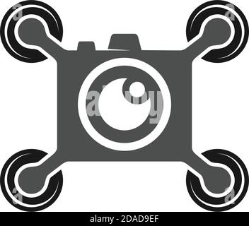 drone photography brand design template Stock Vector