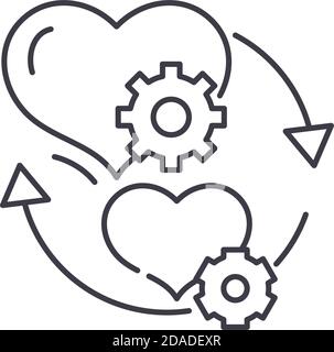 Self confidence icon, linear isolated illustration, thin line vector, web design sign, outline concept symbol with editable stroke on white background Stock Vector