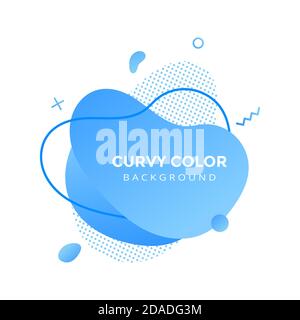 Modern liquid abstract element graphic gradient flat style design fluid vector. Stock Vector
