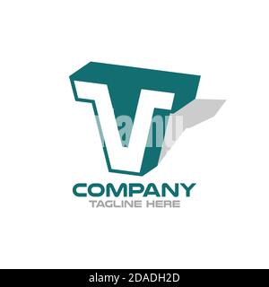 Modern letters TV or VT logo.Vector illustration. Stock Vector