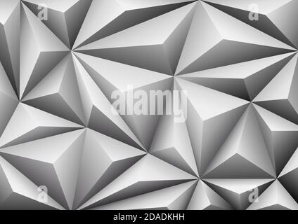Abstract geometric white background. Folded paper in shape triangle. Stock Vector