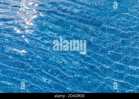 Pool near the sea travel vacation in the park vacation background. Part of the pool closeup. Step into the water and finish the pool bottom mosaic Stock Photo