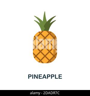 Pineapple icon. Simple element from fruits collection. Creative Pineapple icon for web design, templates, infographics and more Stock Vector