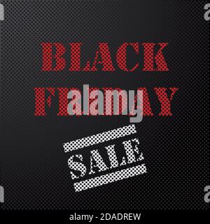 vector stamp black friday sale on metal grille Stock Vector