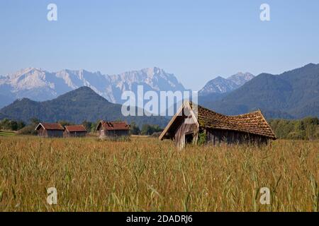 geography / travel, Germany, Bavaria, Murnau at Staffelsee, shack in the Murnauer moss, Upper Bavaria, Additional-Rights-Clearance-Info-Not-Available Stock Photo