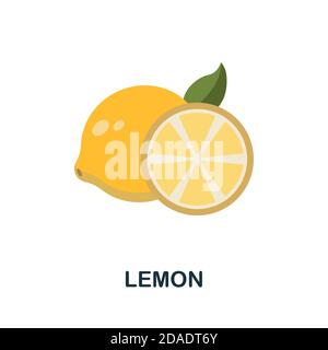 Lemon icon. Simple element from fruits collection. Creative Lemon icon for web design, templates, infographics and more Stock Vector