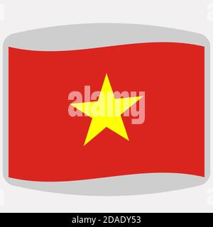 Flag of Vietnam, vector illustration, flat style Stock Photo