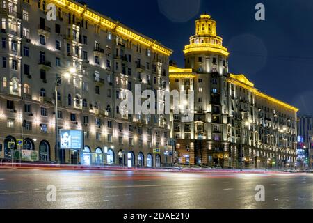 Sadovaya-Sukharevskaya street is a street in the Meshchansky district of Moscow, part of the Garden Ring, located between Samotyochnaya and Malaya Suk Stock Photo