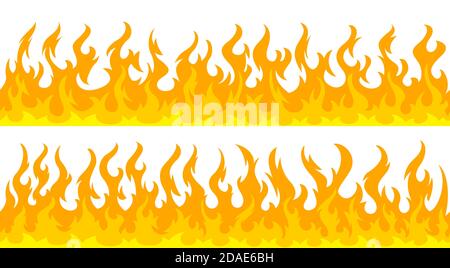Fire flame frame borders Stock Vector