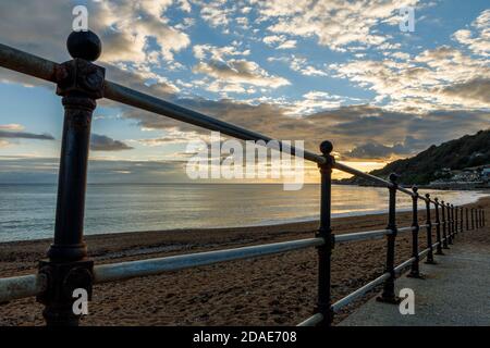 Sunset at Ventnor, Isle of Wight Stock Photo
