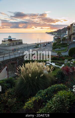 Ventnor Cascade Gardens at sunset, Isle of Wight Stock Photo