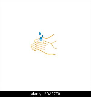 Vector illustration of washing hands symbol icon Stock Vector Image ...