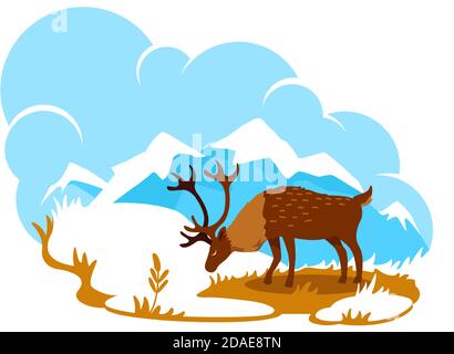 Alaska 2D vector web banner, poster Stock Vector