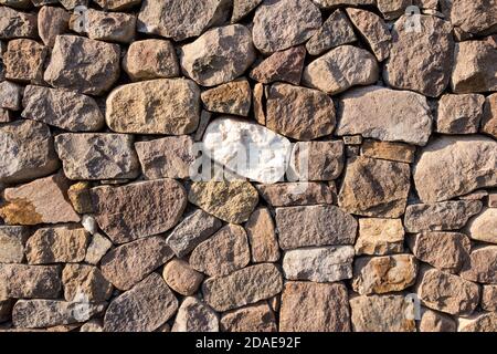 Porphyry Wall at Trentino - Südtirol, Italy Stock Photo