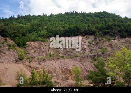 Porphyry Quarry at Cembra, Trentino - Südtirol, Italy Stock Photo