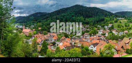 View of Schiltach in the Black Forest Stock Photo