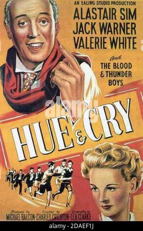 HUE AND CRY  1947 GFD film with Alastair Sim, Jack Warner and Valerie White Stock Photo