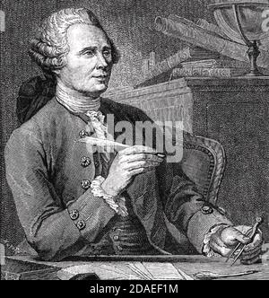 JEAN le ROND d'ALEMBERT (1717-1783) French mathematician, physicist and music theorist Stock Photo