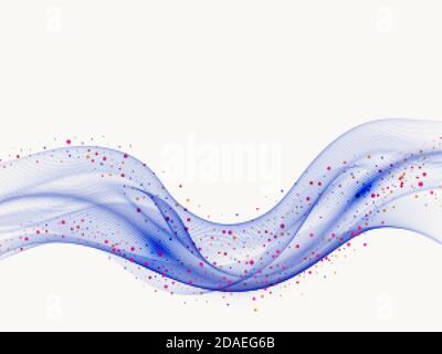 Blue modern abstract lines swoosh certificate Speed smooth wave border Stock Vector