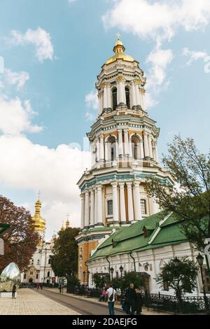 KYIV, UKRAINE - Sep. 29, 2019: Kiev Pechersk Lavra. Cathedral of the Dormition. Kiev. Ukraine. Blue sky with clouds on a sunny day on the background Stock Photo