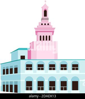 Old Havana flat color vector object Stock Vector