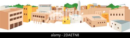 Arab medina flat color vector object Stock Vector