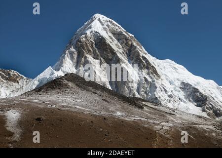 View of top of Kala Patthar, way to mount Everest base camp, khumbu valley - Nepal. Top of the world. Stock Photo