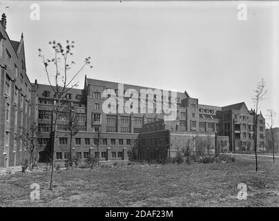 Rear elevation of University of Illinois College of Medicine, Chicago, Illinois, circa 1923-1936. Stock Photo