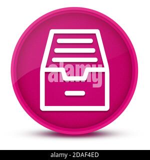 Folder archive cabinet luxurious glossy pink round button abstract illustration Stock Photo