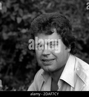 Aston, Birmingham born Paul Henry ATV Crossroads actor in the garden of his Birmingham home Stock Photo